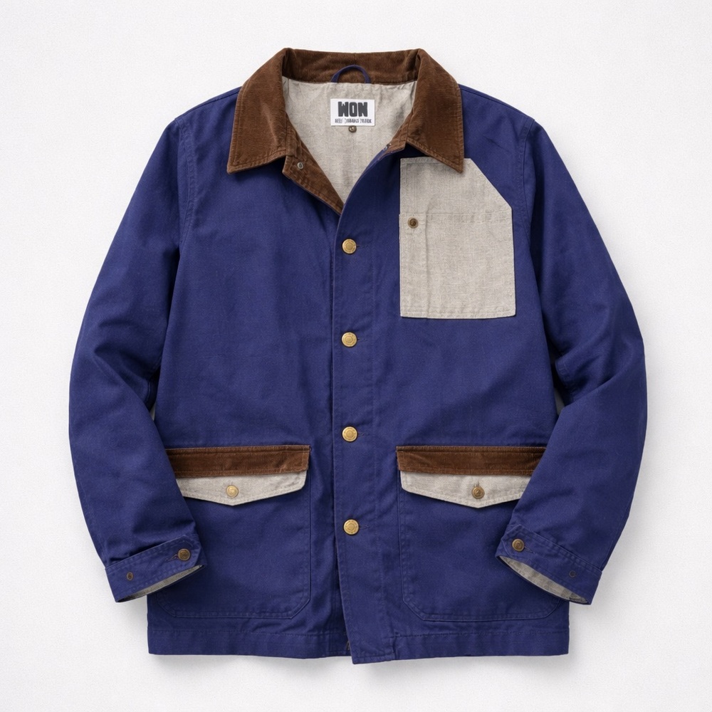 Woolf Originals New York (WON) Canvas and Courderoy Distressed Patch Jacket